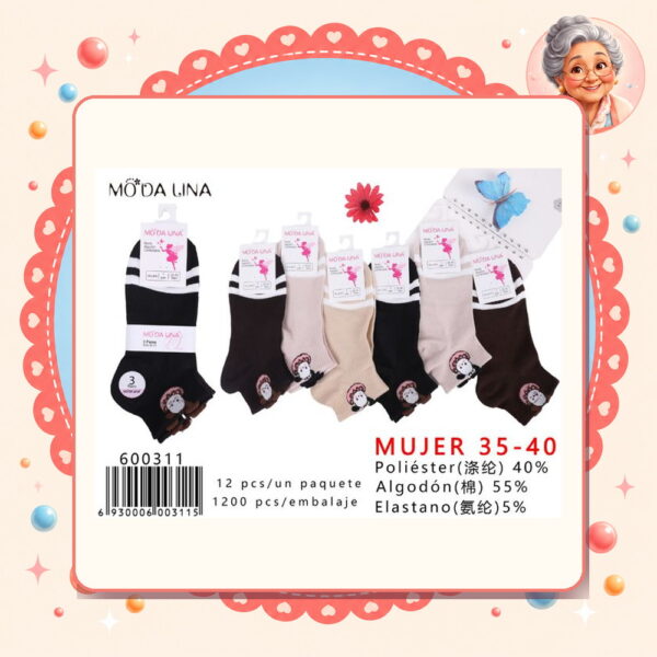 Calcetines（3 Pares） Moda Lina Ref. 600311