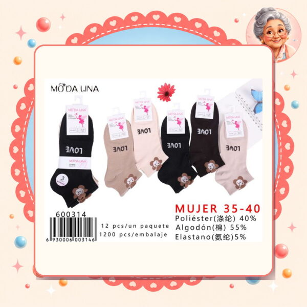 la-icha-06153 Calcetines(3 Pares) Moda Lina Ref. 600314