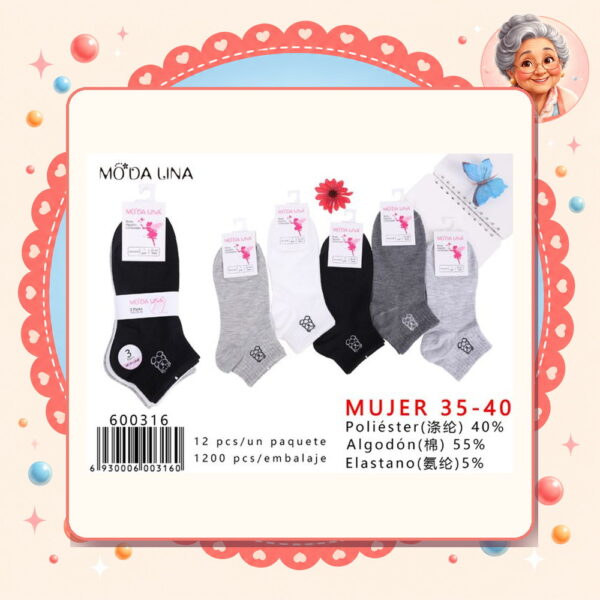 Calcetines（3 Pares） Moda Lina Ref. 600316