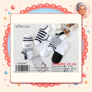 la-icha-06188 40-46(3 Pares) Moda Lina Ref. 600049