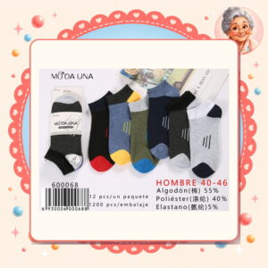la-icha-06195 40-46(3 Pares) Moda Lina Ref. 600068