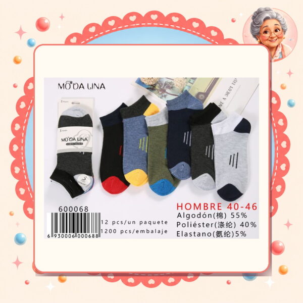 40-46（3 Pares） Moda Lina Ref. 600068