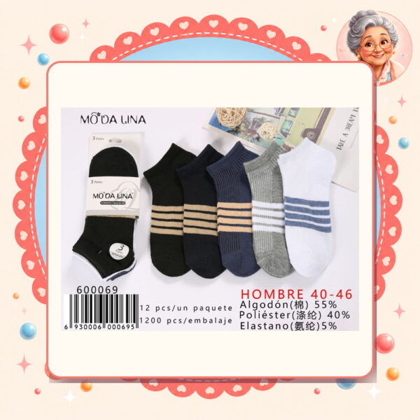 40-46（3 Pares） Moda Lina Ref. 600069