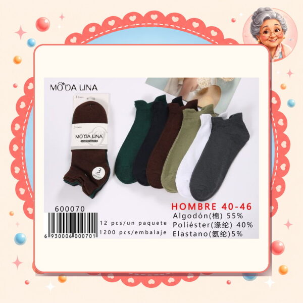 40-46（3 Pares） Moda Lina Ref. 600070