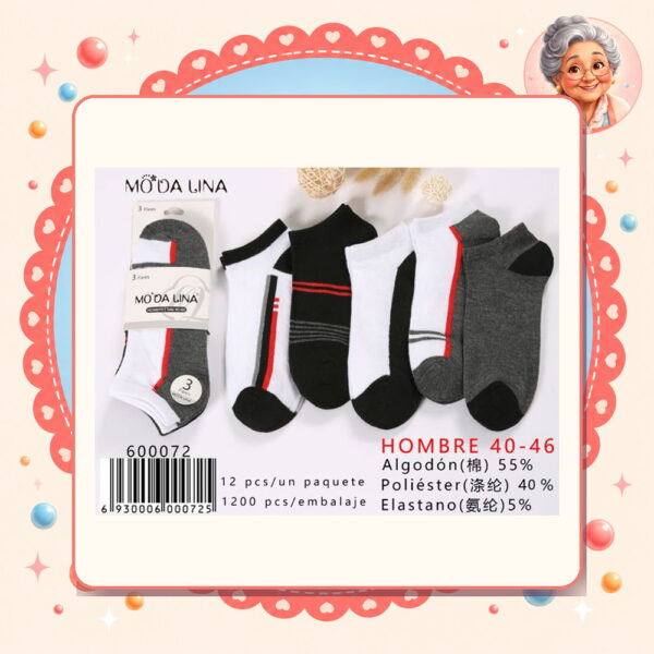40-46（3 Pares） Moda Lina Ref. 600072