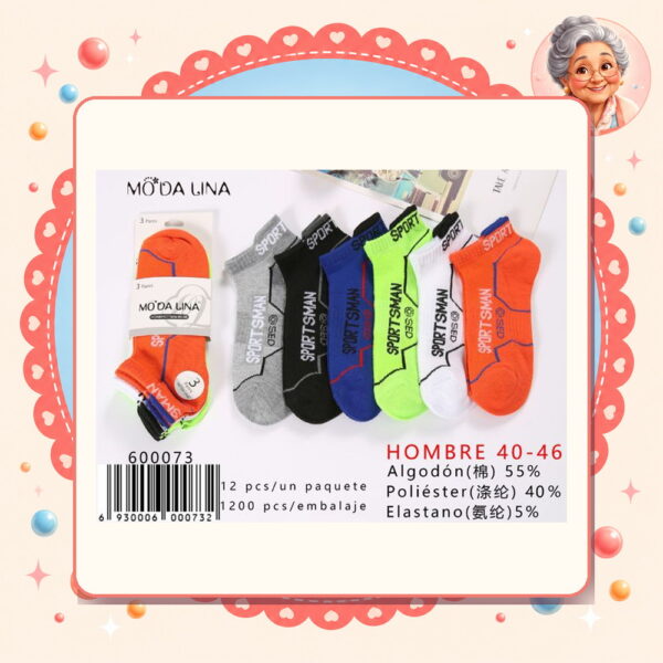 40-46（3 Pares） Moda Lina Ref. 600073