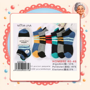 la-icha-06202 40-46(3 Pares) Moda Lina Ref. 600075
