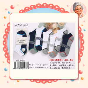 la-icha-06204 40-46(3 Pares) Moda Lina Ref. 600078
