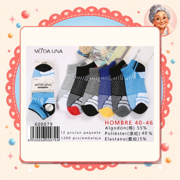 40-46（3 Pares） Moda Lina Ref. 600079