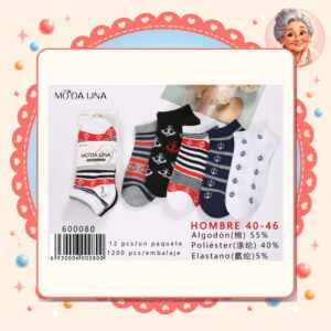la-icha-06206 40-46(3 Pares) Moda Lina Ref. 600080