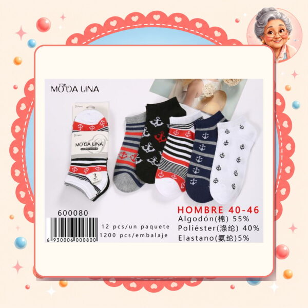 40-46（3 Pares） Moda Lina Ref. 600080