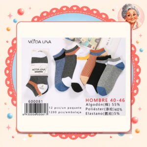 la-icha-06207 40-46(3 Pares) Moda Lina Ref. 600081