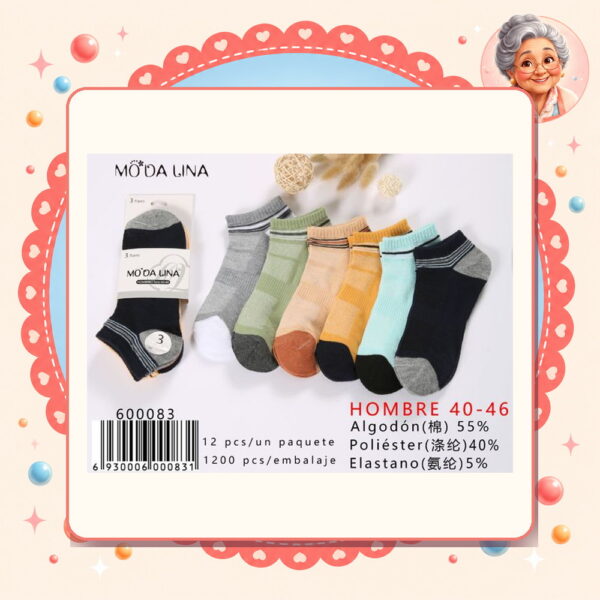 40-46（3 Pares） Moda Lina Ref. 600083