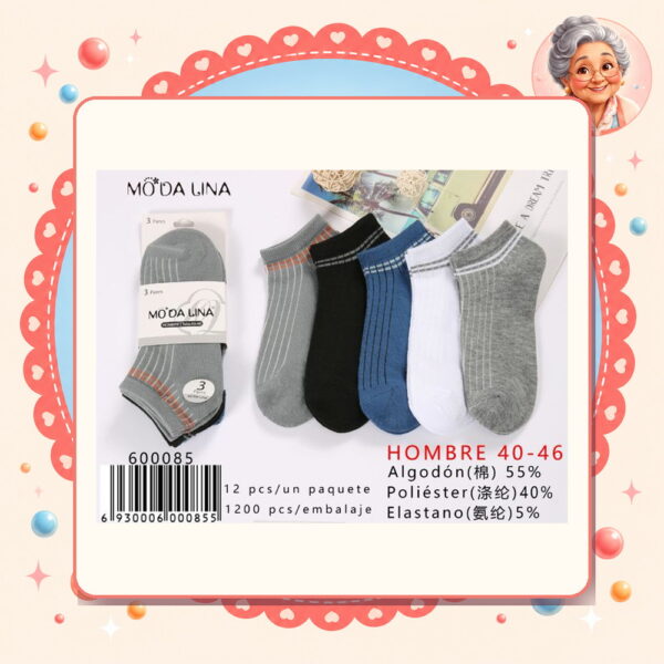 40-46（3 Pares） Moda Lina Ref. 600085