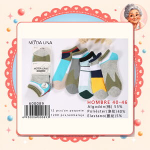 la-icha-06214 40-46(3 Pares) Moda Lina Ref. 600089