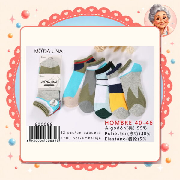 40-46（3 Pares） Moda Lina Ref. 600089
