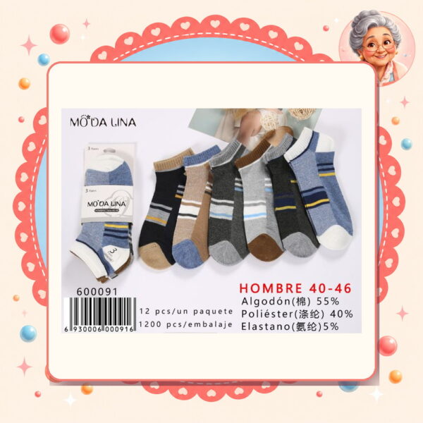 40-46（3 Pares） Moda Lina Ref. 600091