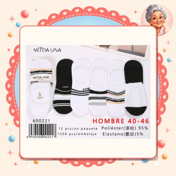 la-icha-06223 40-46(3 Pares) Moda Lina Ref. 600221