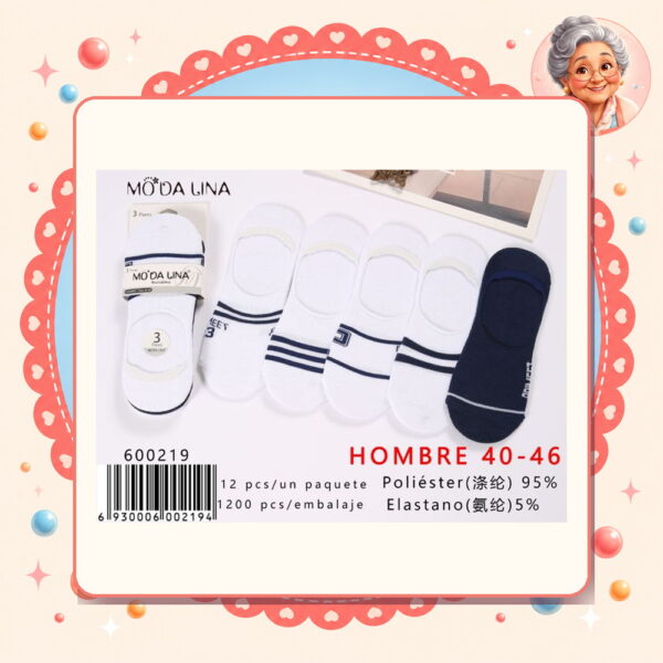 40-46（3 Pares） Moda Lina Ref. 600219