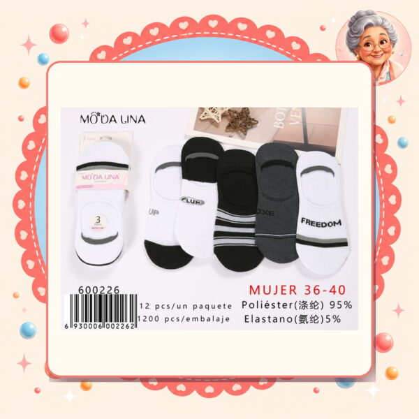 36-40（3 Pares） Moda Lina Ref. 600226