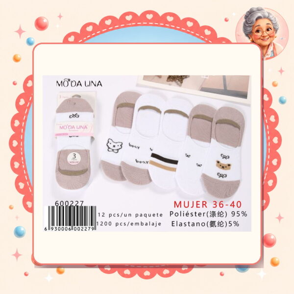 36-40（3 Pares） Moda Lina Ref. 600227
