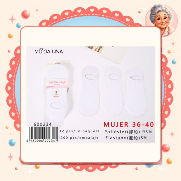 36-40（3 Pares） Moda Lina Ref. 600234