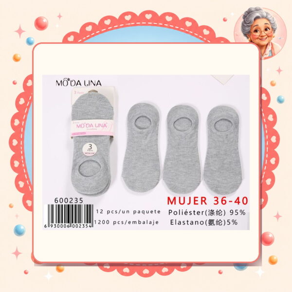 36-40（3 Pares） Moda Lina Ref. 600235