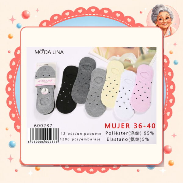 36-40（3 Pares） Moda Lina Ref. 600237