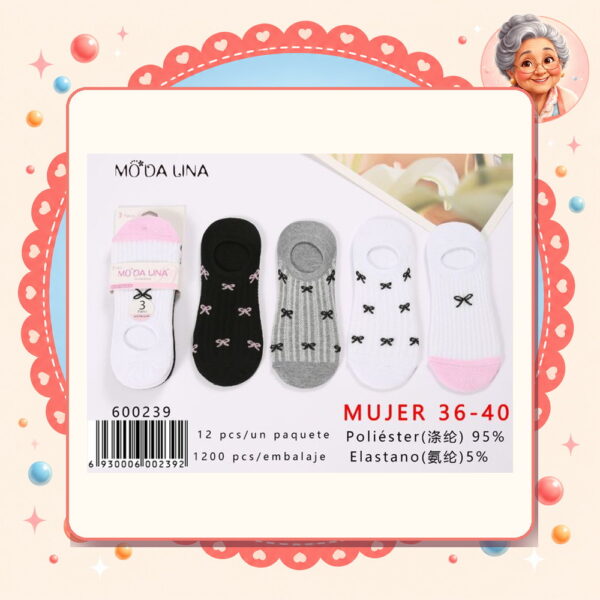 36-40（3 Pares） Moda Lina Ref. 600239