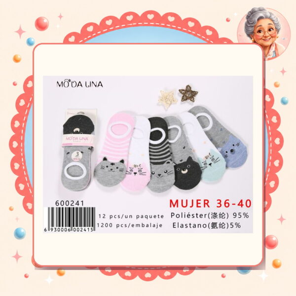 36-40（3 Pares） Moda Lina Ref. 600241