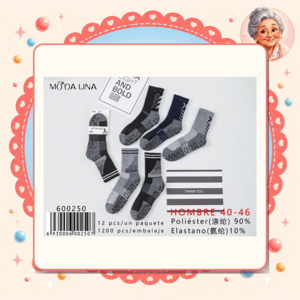 40-46（3 Pares） Moda Lina Ref. 600250