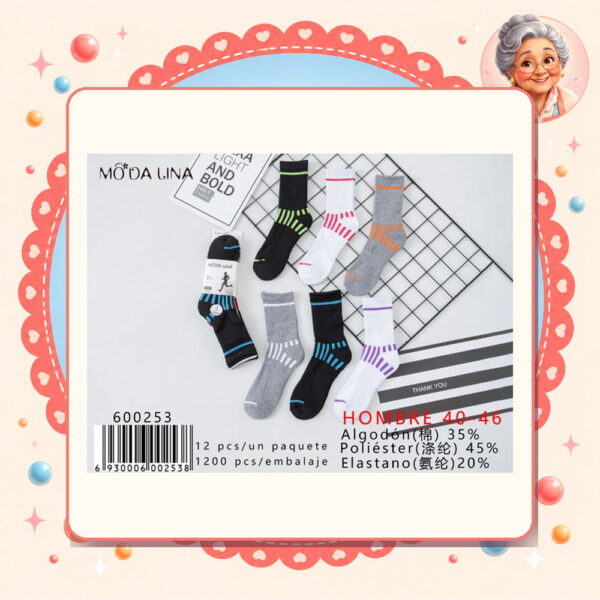 40-46（3 Pares） Moda Lina Ref. 600253