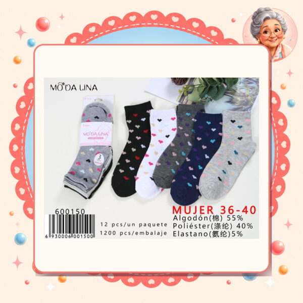 36-40（3 Pares） Moda Lina Ref. 600150