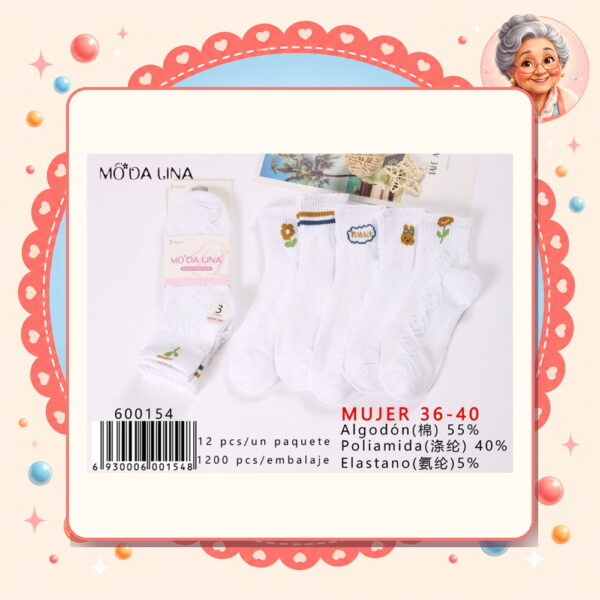 36-40（3 Pares） Moda Lina Ref. 600154