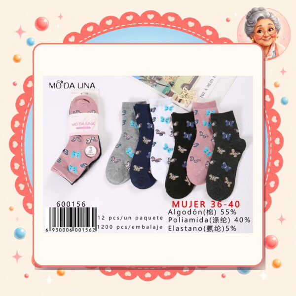 36-40（3 Pares） Moda Lina Ref. 600156