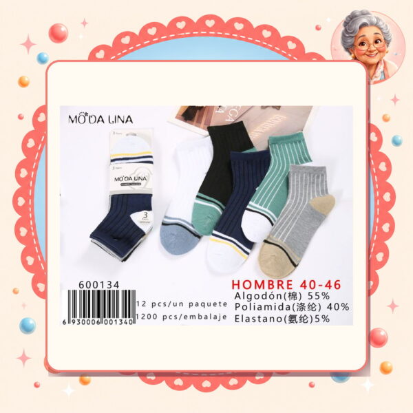 40-46（3 Pares） Moda Lina Ref. 600134