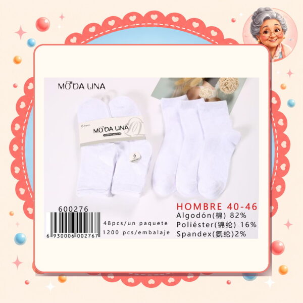 40-46（6 Pares） Moda Lina Ref. 600276