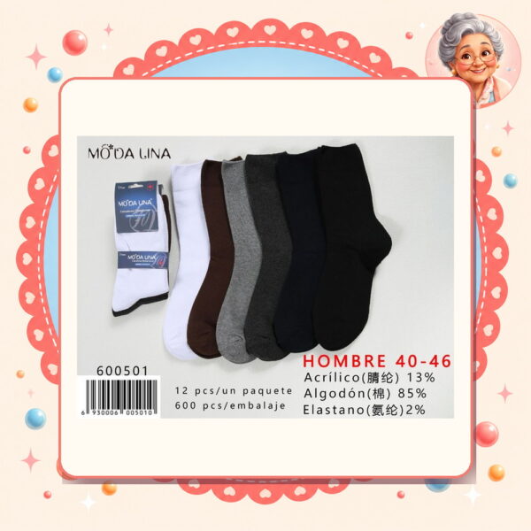 40-46（3 Pares） Moda Lina Ref. 600501