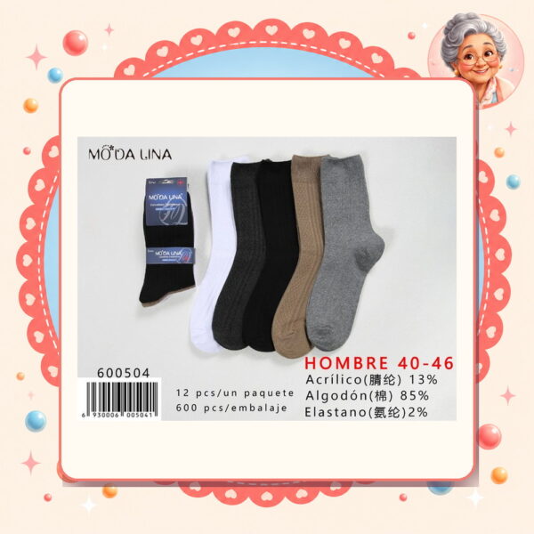 40-46（3 Pares） Moda Lina Ref. 600504